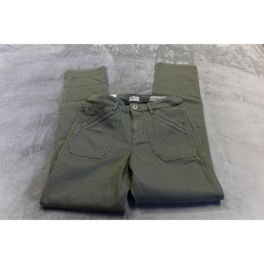 J.Jill Women's Size 2 Petite Green High Rise Straight Leg Denim Jeans NWT‎